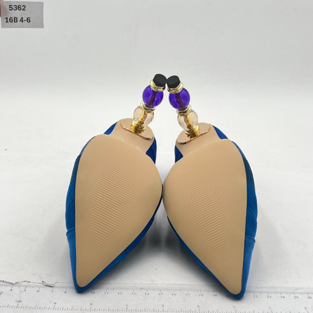 Xyd Blue Gradient Wave Pattern Pointed Toe Slip O… - image 7